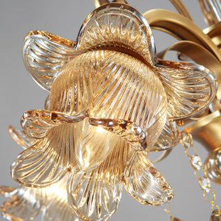 Odile Luxe Floral Crystal Chandelier