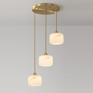 Elvra Alabaster Brass Pendant Light