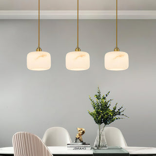 Elvra Alabaster Brass Pendant Light
