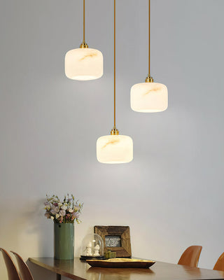 Elvra Alabaster Brass Pendant Light
