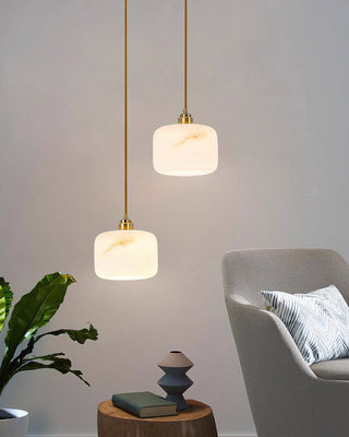 Elvra Alabaster Brass Pendant Light