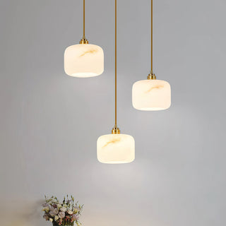 Elvra Alabaster Brass Pendant Light