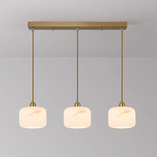 Elvra Alabaster Brass Pendant Light