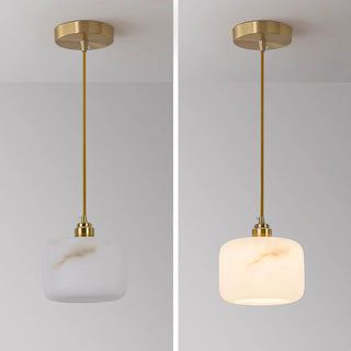 Elvra Alabaster Brass Pendant Light