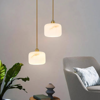 Elvra Alabaster Brass Pendant Light