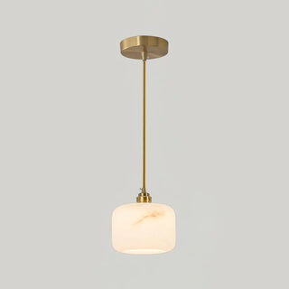 Elvra Alabaster Brass Pendant Light
