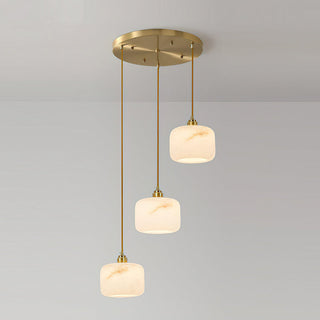 Elvra Alabaster Brass Pendant Light