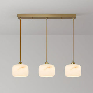 Elvra Alabaster Brass Pendant Light