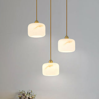 Elvra Alabaster Brass Pendant Light