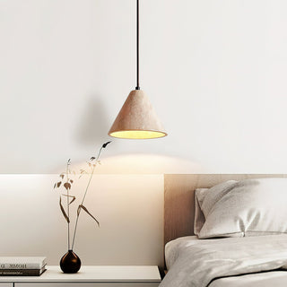 Olivia Tapered Minimalist Yellow Travertine Pendant Light