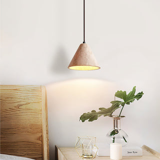 Olivia Tapered Minimalist Yellow Travertine Pendant Light