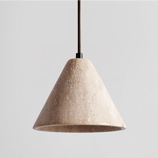 Olivia Tapered Minimalist Yellow Travertine Pendant Light