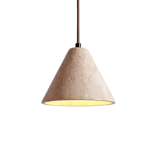 Olivia Tapered Minimalist Yellow Travertine Pendant Light