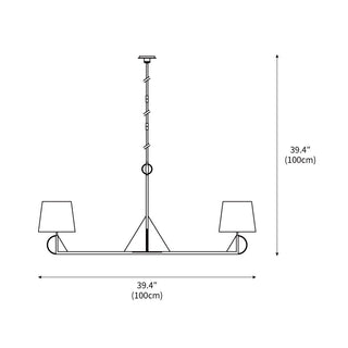 Olivier Minimalist Brass Chandelier
