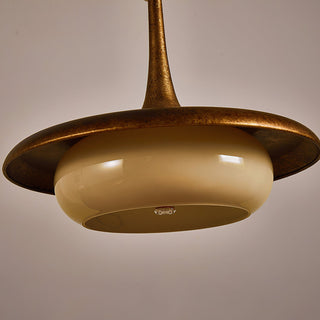 Oluce Wood Beaded Pendant Light