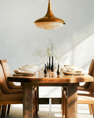 Avero Mid Century Brass Glass Pendant Light