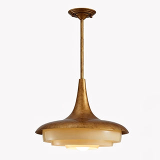 Avero Mid Century Brass Glass Pendant Light