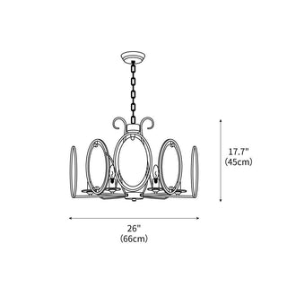 Ombelle Vintage Iron Chandelier