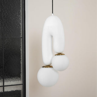 Duo Contemporary Glass Pendant Light