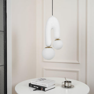 Duo Contemporary Glass Pendant Light