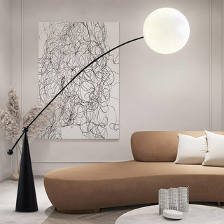 Opal Arc Organic Metal Floor Light