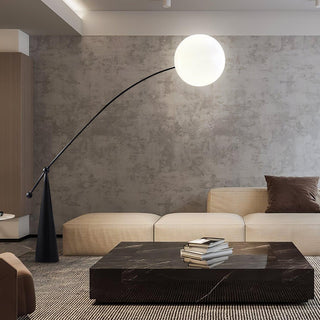 Opal Arc Organic Metal Floor Light