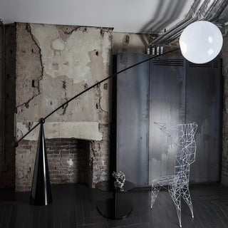 Opal Arc Organic Metal Floor Light