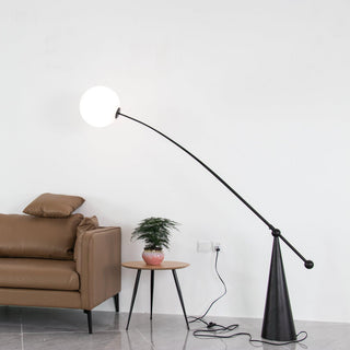 Opal Arc Organic Metal Floor Light