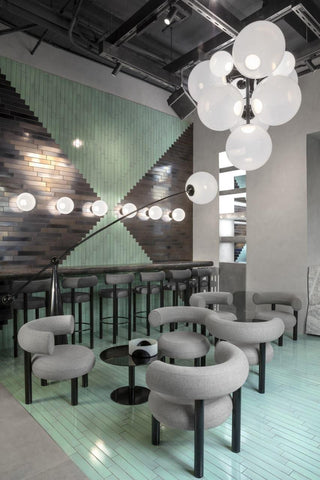 Opal Arc Organic Metal Floor Light