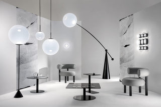 Opal Arc Organic Metal Floor Light