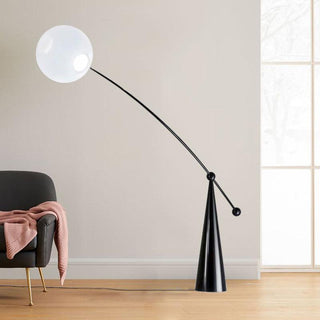 Opal Arc Organic Metal Floor Light