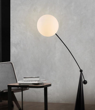 Opal Arc Organic Metal Floor Light