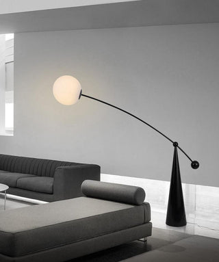 Opal Arc Organic Metal Floor Light