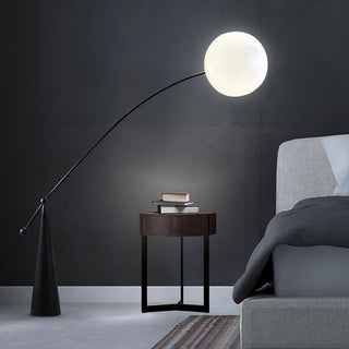 Opal Arc Organic Metal Floor Light