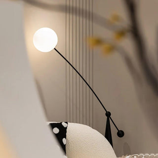Opal Arc Organic Metal Floor Light