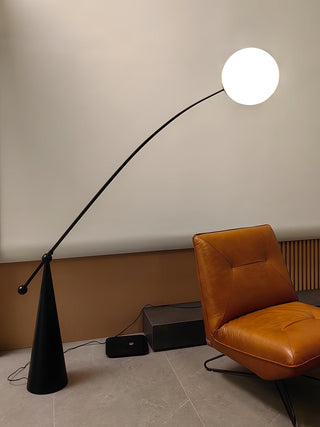 Opal Arc Organic Metal Floor Light