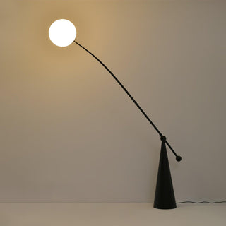 Opal Arc Organic Metal Floor Light
