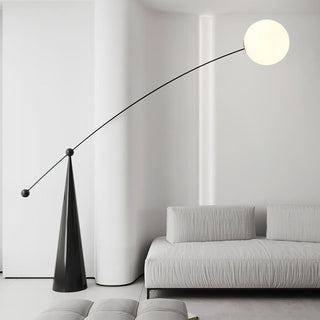 Opal Arc Organic Metal Floor Light