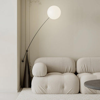 Opal Arc Organic Metal Floor Light