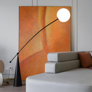 Opal Arc Organic Metal Floor Light