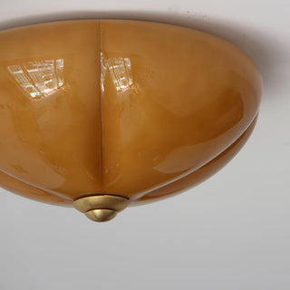 Orange Mushroom Natural Glass Ceiling Light