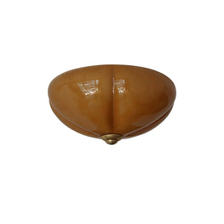 Orange Mushroom Natural Glass Ceiling Light