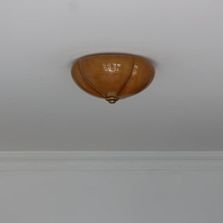 Orange Mushroom Natural Glass Ceiling Light