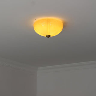 Orange Mushroom Natural Glass Ceiling Light