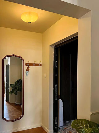 Orange Mushroom Natural Glass Ceiling Light