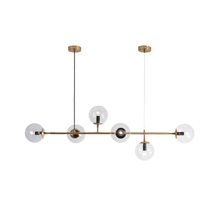 Orb Scandinavian Brass Chandelier