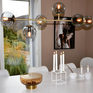 Orb Scandinavian Brass Chandelier