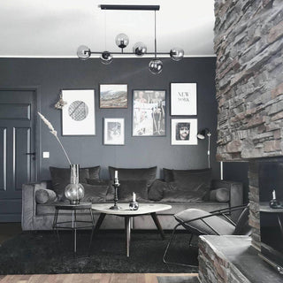 Orb Scandinavian Brass Chandelier