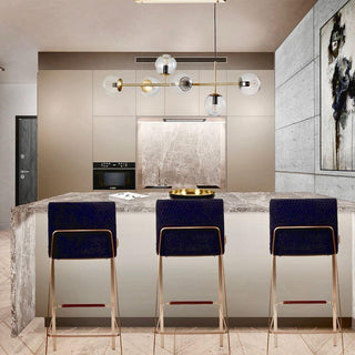Orb Scandinavian Brass Chandelier