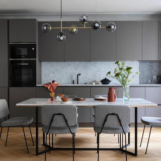 Orb Scandinavian Brass Chandelier